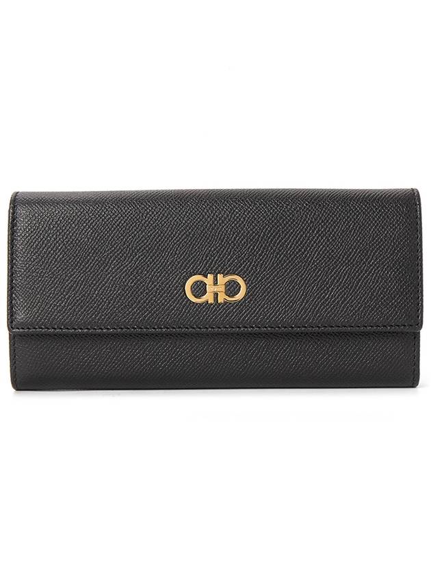 Ferragamo Gancini Women s Long Wallet 22 0380 NERO 0753048 - SALVATORE FERRAGAMO - BALAAN 2