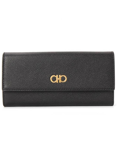 Ferragamo Gancini Women s Long Wallet 22 0380 NERO 0753048 - SALVATORE FERRAGAMO - BALAAN 2