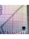 Firny Embroidery Logo Check Alpaca Muffler Lilac - ISABEL MARANT - BALAAN 6