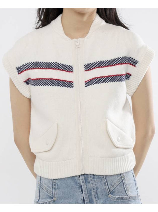 Alps Zipper Wool Vest White - DIOR - BALAAN 1