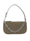 Mini Rachel Croco Shoulder Bag GRIGIO 21PFMIRAMUDCCESMA - BY FAR - BALAAN 1