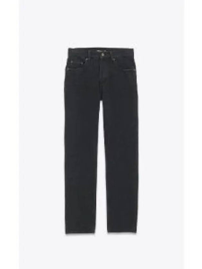 Corduroy Straight Leg Jeans Black - SAINT LAURENT - BALAAN 2