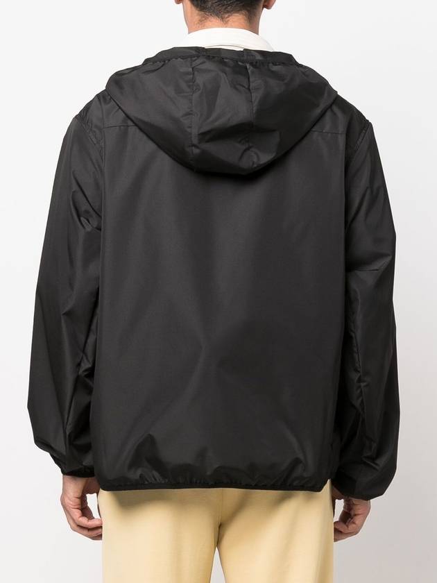 Men's Logo Patch Nylon Hooded Jacket Black - AMBUSH - BALAAN 3