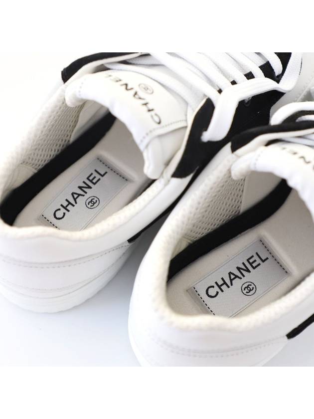 Chanel G45470 Suede Leather Two tone Logo Sneakers 37 - CHANEL - BALAAN 10