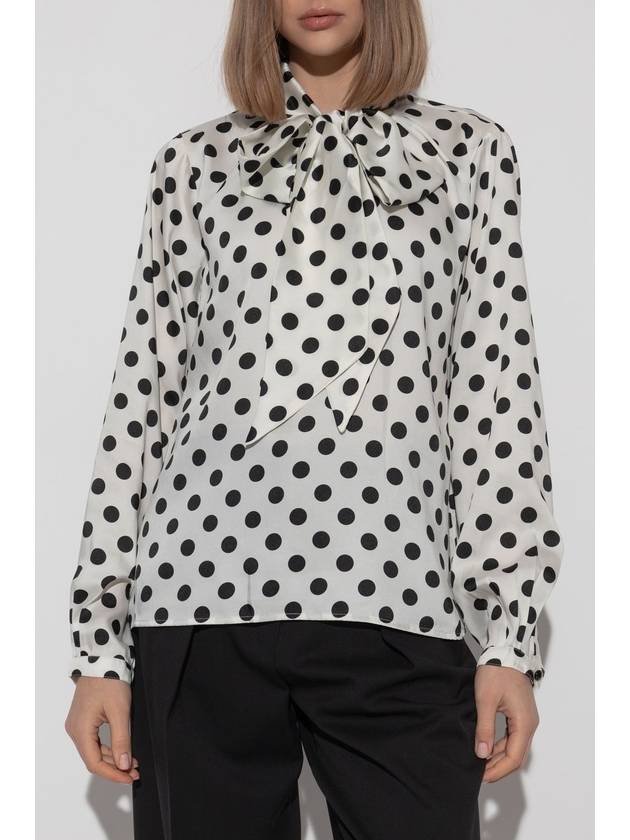 Kate Spade Polka Dot Pattern Top, Women's, White - KATE SPADE - BALAAN 3