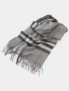 Giant Check Cashmere Scarf Grey - BURBERRY - BALAAN 4