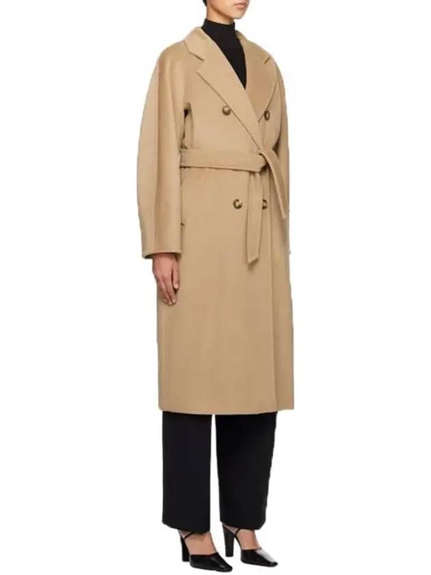 Tan Madame Wool Coat Camel 241118F059000 - MAX MARA - BALAAN 4