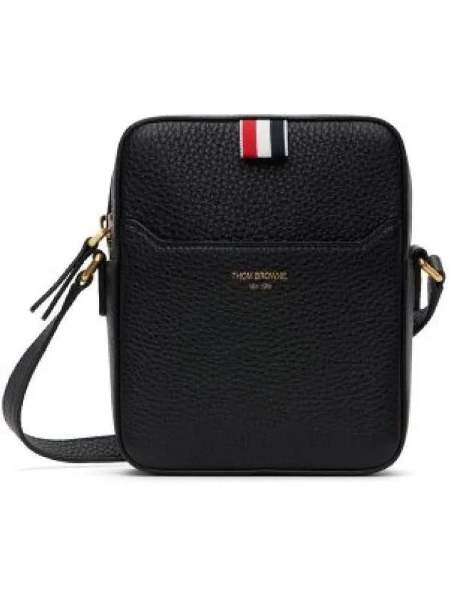 4 Bar Vertical Leather Camera Cross Bag Black - THOM BROWNE - BALAAN 2