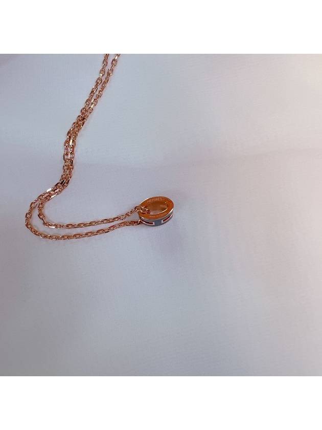 Mini Pop H Pendant Rose Gold & Noir - HERMES - BALAAN 9