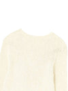 Diagonal neckline slim ribbed knit Ivory - THE GREEN LAB - BALAAN 4