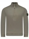 Logo Half Zipper Sweatshirt Green - STONE ISLAND - BALAAN 2