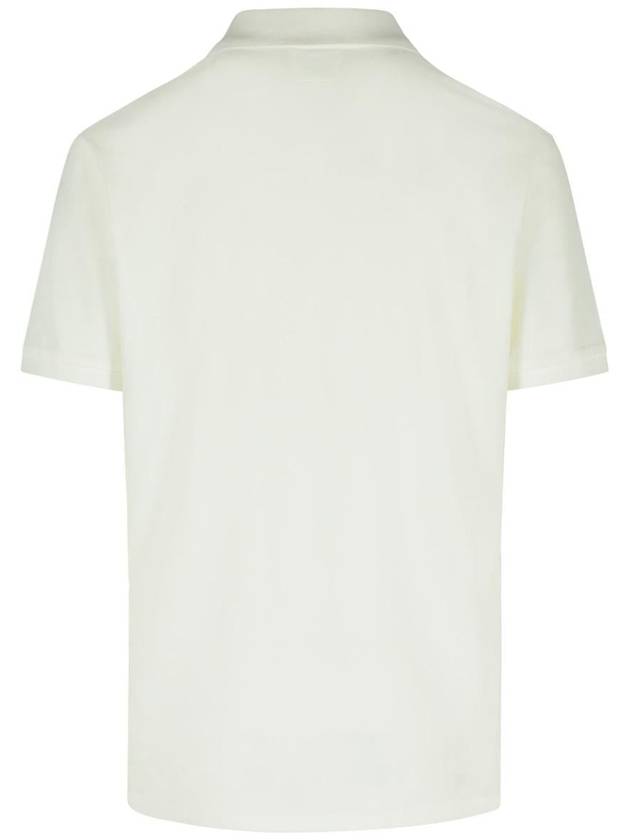 C.P. Company White Cotton Polo Shirt - CP COMPANY - BALAAN 3