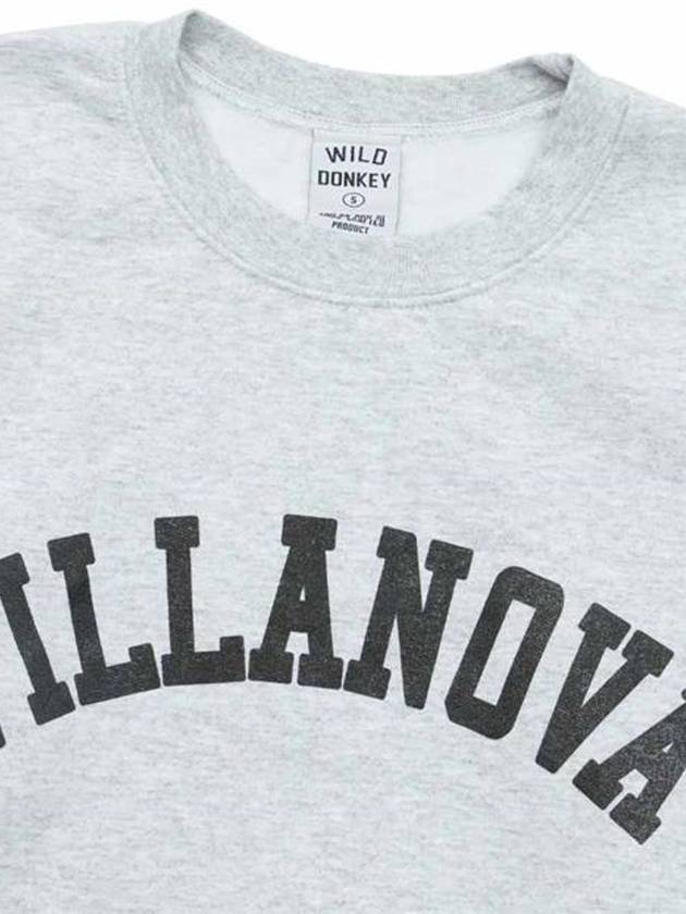 Unisex VILLANOVE long sleeve t shirt gray FG VILLANOVA HEATHER - WILD DONKEY - BALAAN 3