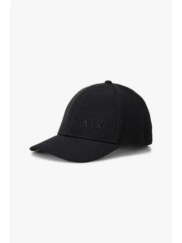 Men s Logo Embroidered Waffle Baseball Cap Black - ARMANI EXCHANGE - BALAAN 1