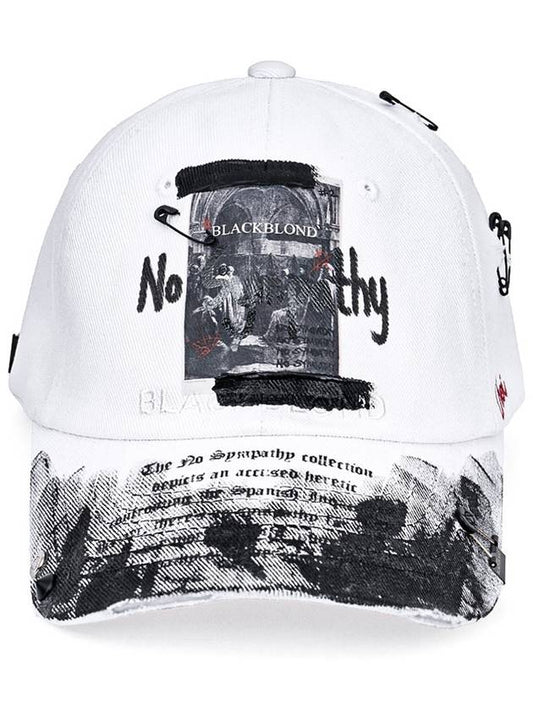 BBD No Sympathy Graffiti Logo Cap White - BLACKBLOND - BALAAN 1