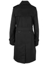 Women's Kensington Trench Coat Black - BURBERRY - BALAAN.