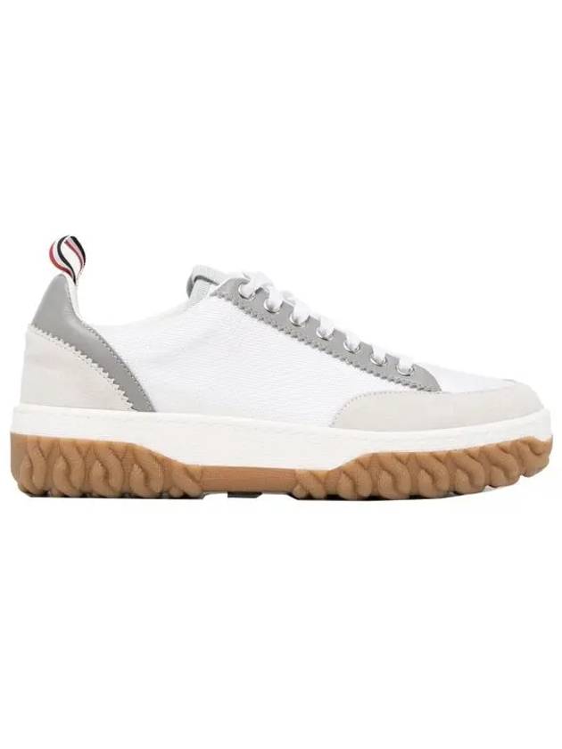 Court Rubber Sole Knit Low Top Sneakers White - THOM BROWNE - BALAAN 2