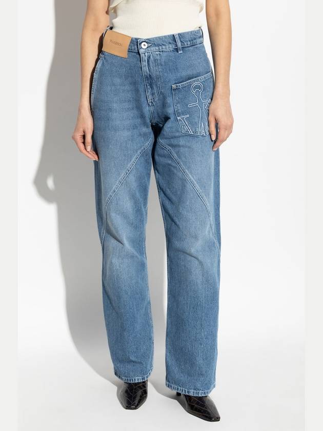 JW Anderson Jeans With Logo, Women's, Blue - JW ANDERSON - BALAAN 3