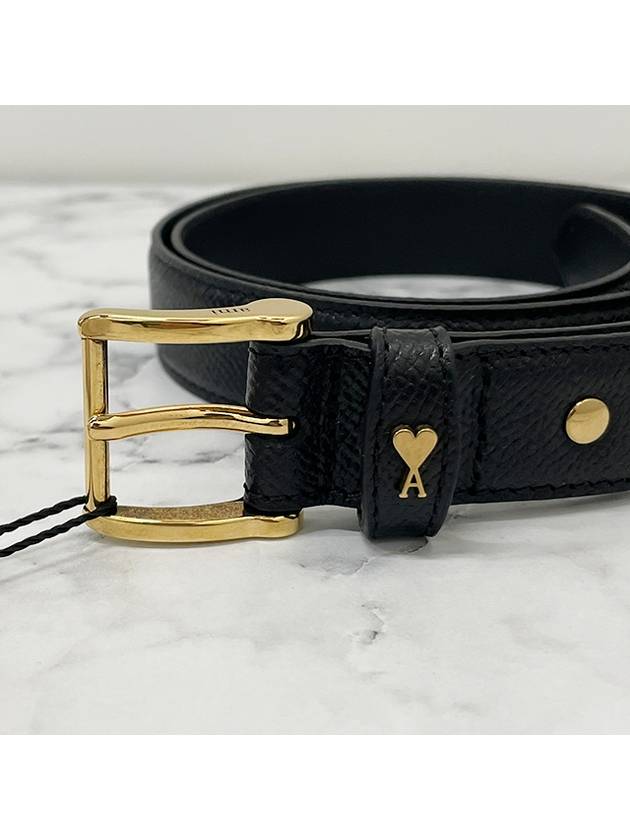 Paris 25mm Leather Belt Black - AMI - BALAAN 4