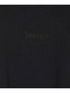 Crew Neck Cotton Short Sleeve T-shirt Black - SAINT LAURENT - BALAAN 4