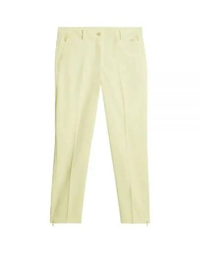 Pia Mid-Waist Pants Pale Lime Yellow - J.LINDEBERG - BALAAN 2