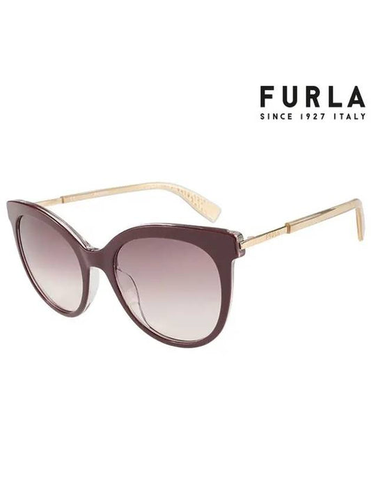 Sunglasses SFU540 06RZ round women - FURLA - BALAAN 1