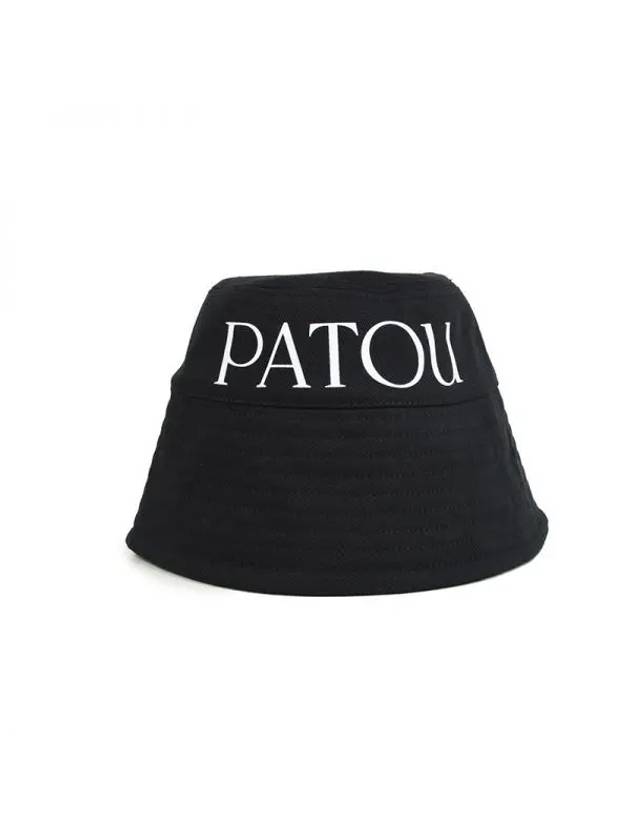 Logo Print Cotton Bucket Hat Black - PATOU - BALAAN 1