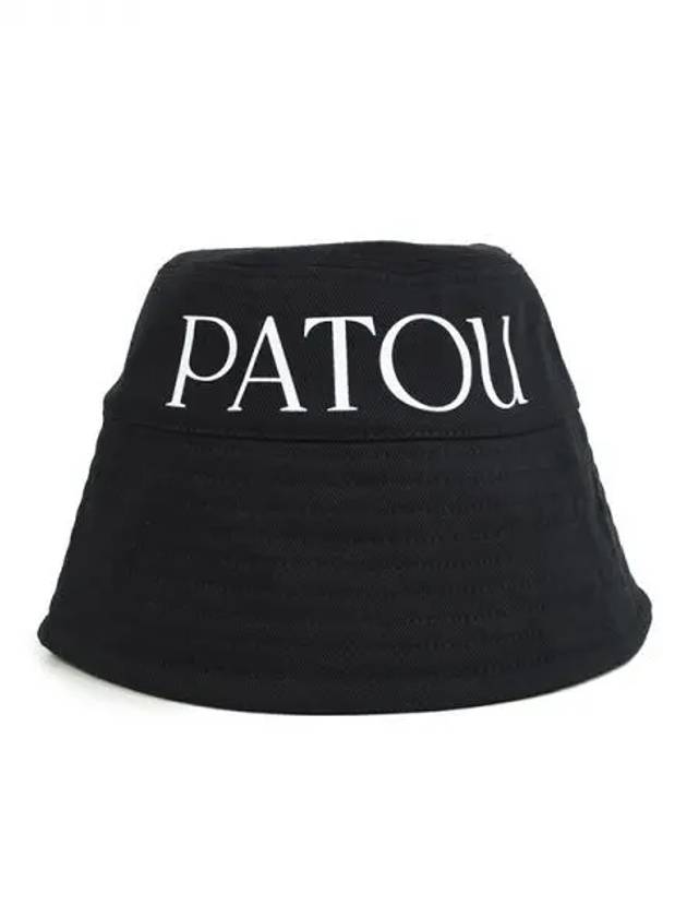 Logo Print Cotton Bucket Hat Black - PATOU - BALAAN 2