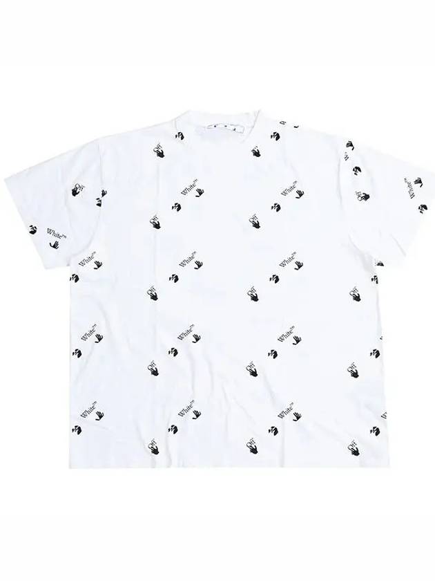 All Over Logo Short Sleeve T-shirt White - OFF WHITE - BALAAN 3