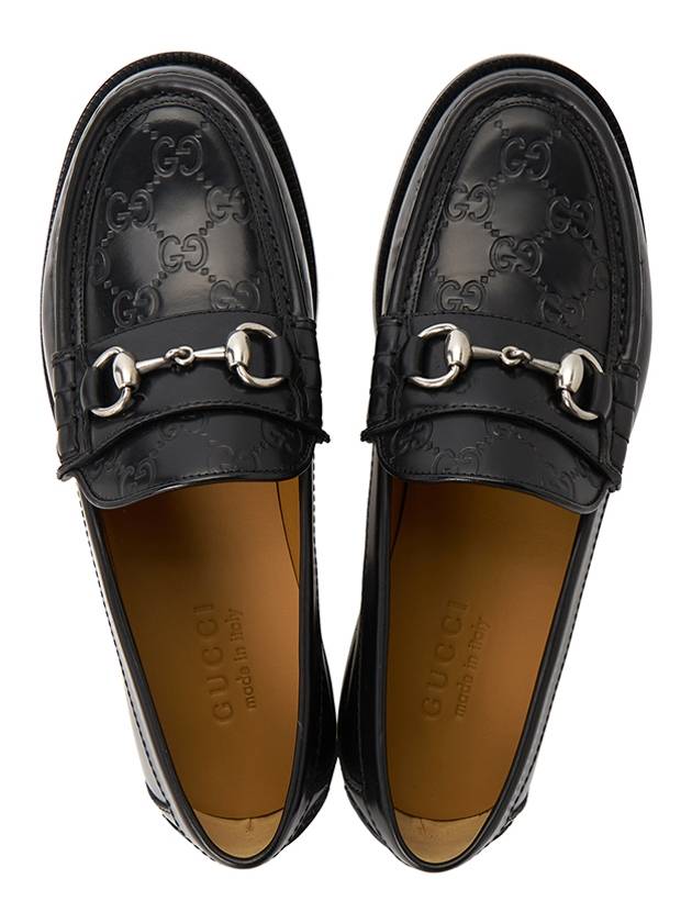 Men's GG Horsebit Leather Loafers Black - GUCCI - BALAAN 3