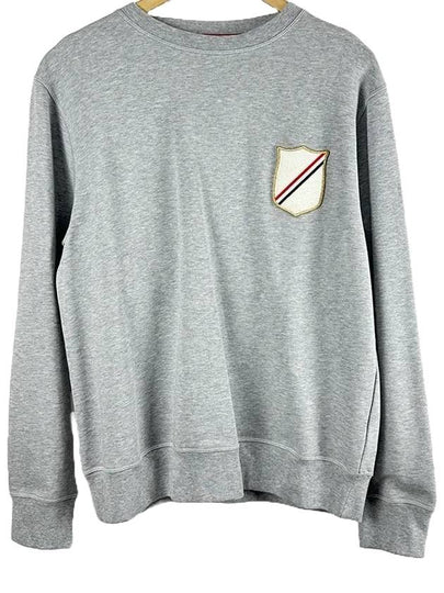 Men's Crest Patch Sweatshirt Grey - THOM BROWNE - BALAAN 2