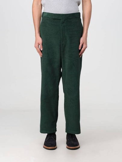 Men's Corduroy Straight Pants Dark Green - THOM BROWNE - BALAAN 2