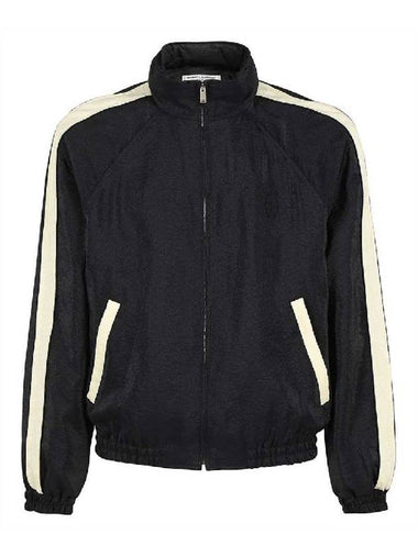 Men's Satin Lining Track Jacket Black - SAINT LAURENT - BALAAN 1