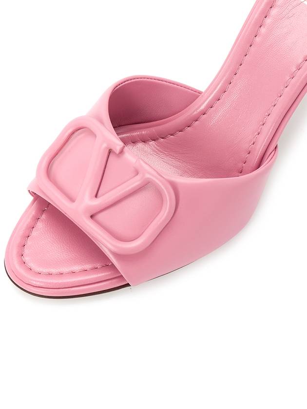 V Logo Sandals Heels Pink - VALENTINO - BALAAN 8