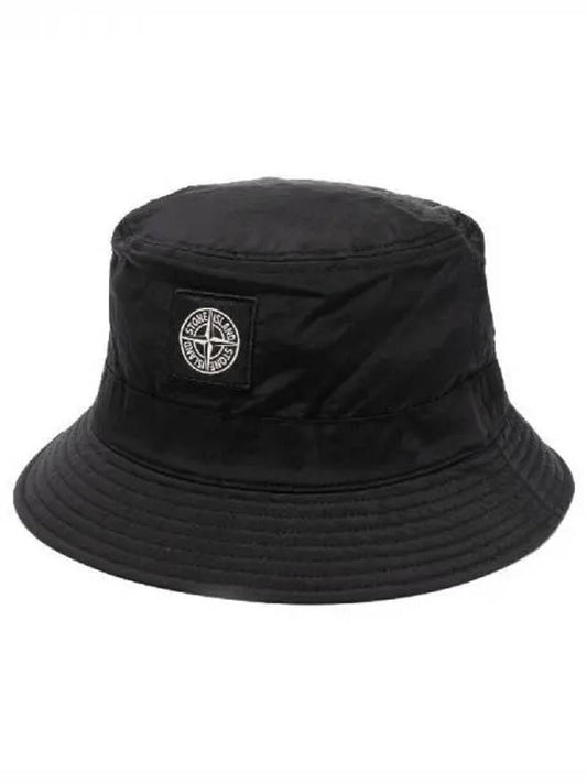 Logo Patch Nylon Metal Bucket Hat Black - STONE ISLAND - BALAAN 2