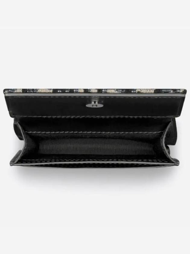 Saddle Oblique Jacquard Canvas Card Wallet Black - DIOR - BALAAN 5