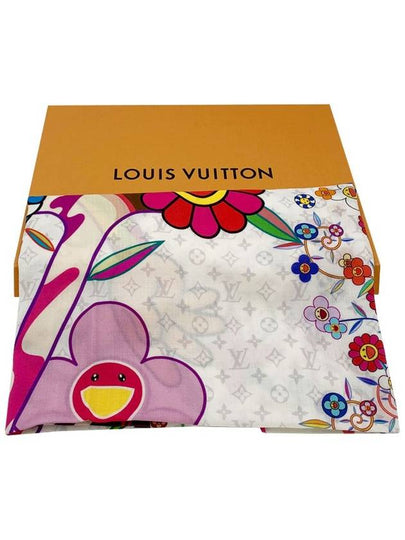 Takashi Murakami Edition Super Flat Muffler White - LOUIS VUITTON - BALAAN 2