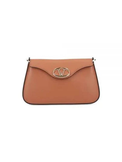 Vlogo Calfskin Shoulder Bag Brown - VALENTINO - BALAAN 2