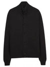 Wool Silk Turtleneck Cardigan Black - TOM FORD - BALAAN 2