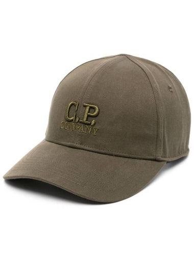 Embroidered Logo Ball Cap Green - CP COMPANY - BALAAN 1