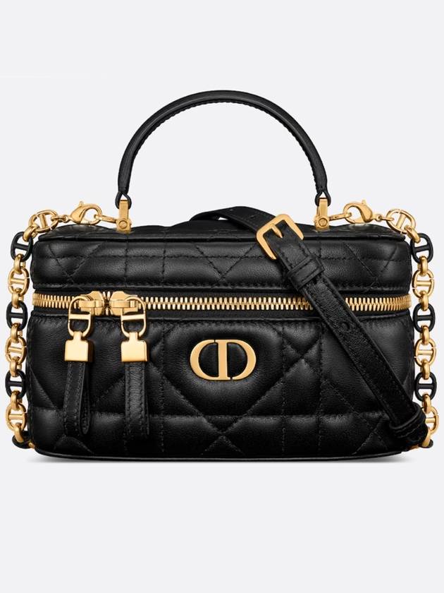 Caro Mini Vanity Cross Bag Black - DIOR - BALAAN 5