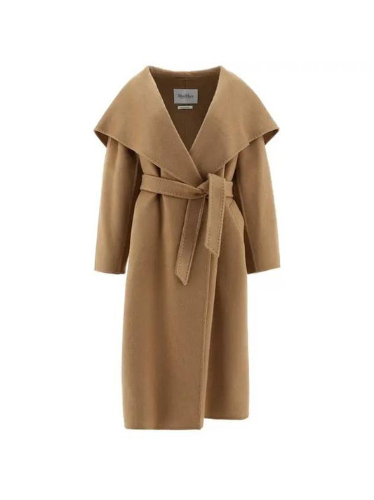 Rienza Cashmere Belt Single Coat Camel - MAX MARA - BALAAN.