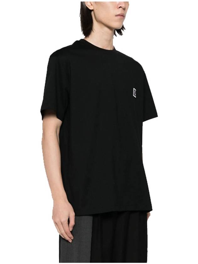 Men's Back Logo Cotton Short Sleeve T-Shirt Black - WOOYOUNGMI - BALAAN 3