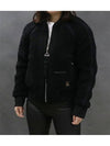 Women's Urcissee Fleece Bomber Jacket Black - MOOSE KNUCKLES - BALAAN 6