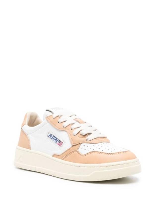 Women's Medalist Bi-Color Low-Top Sneakers Beige - AUTRY - BALAAN 4