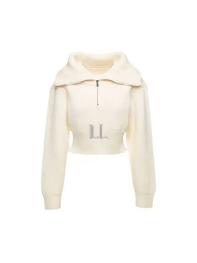 La Maille Risoul Double Collar Knit Top Offwhite - JACQUEMUS - BALAAN 2