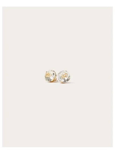 24 4W0J0W08 YCW MH5 4W2J0W08 V Logo Metal Crystal Earrings 1244549 - VALENTINO - BALAAN 1