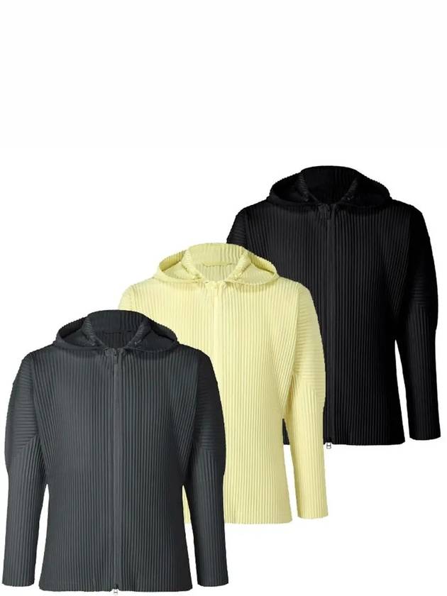 Homme Plissé Monthly Color Hooded Zip Up JL106 - ISSEY MIYAKE - BALAAN 1