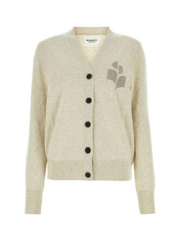 Karin Cotton Cardigan Beige - ISABEL MARANT - BALAAN 1