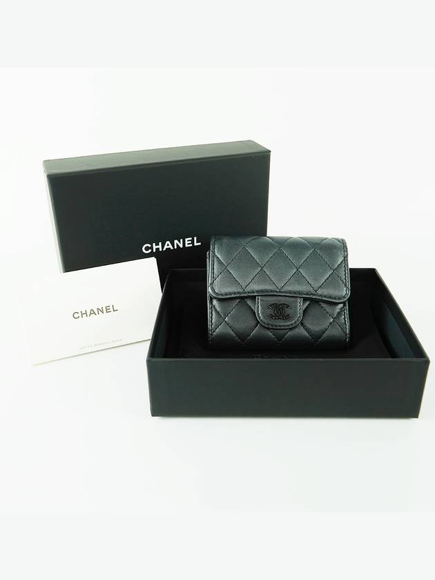 French origin classic small half wallet lambskin black seal snap AP0229 - CHANEL - BALAAN 10